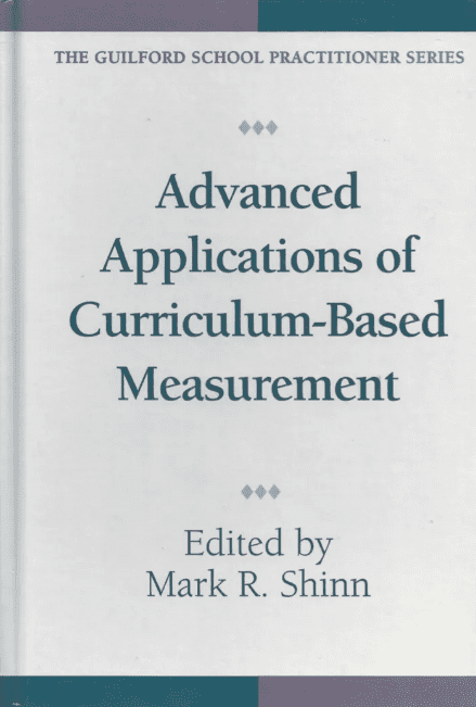 A book cover with the title of advanced applications of curriculum-based measurement.