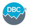 A blue and grey logo with the word dbc in front of it.